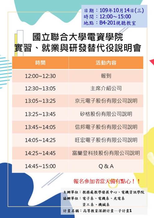 實習暨替代役說明會圖片